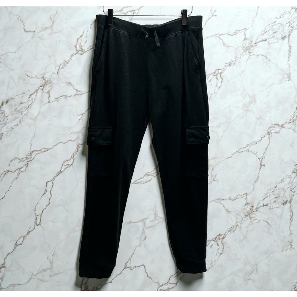 Abercrombie Kids Cargo Joggers Charcoal Size 17/18 Elastic Ankle Drawstring